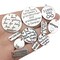 30 Pieces Inspiration Words Charms Craft Supplies Mixed Pendants Beads Charms Pendants for Crafting, Jewelry Findings Making Accessory for DIY Necklace Bracelet (M044)